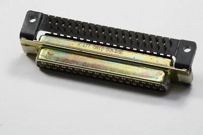 DCM37SD ITT Cannon D-Sub Connector Receptacle 37 Pos 2 Row RA C Shell DC *USED* - Image 1 of 3