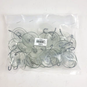 25 Pack 1-3/4 Inch 1.75" Plastic Suction Cups with Metal Hooks Hook Decoration - Picture 1 of 6
