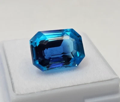 Piedra preciosa suelta bicolor corte esmeralda natural 12+ quilates zafiro pitambari KH1208 Foto 1 de 4