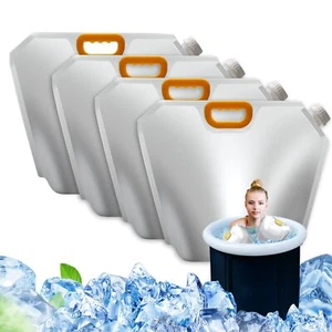4Pack Ice Bath Bags Reusable 10L Freezer Water Bags for Ice Bath Collapsible ... - Picture 1 of 7