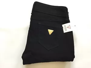Guess denim da donna Capri slim dritto nero super flessibile taglia 27 - Foto 1 di 9