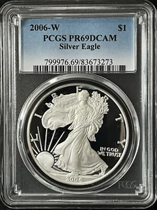 2006-W $1 Deep Cameo Silver Eagle Dollar PCGS PR69DCAM 83673273 - Picture 1 of 2