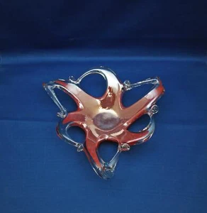 Vintage Murano Art Glass Dish Starfish 6-point star Glass bowl Hand Blown - Picture 1 of 10