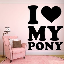 Wall Room Decor Vinyl Sticker Mural Decal Nursery Girl Pony Love My Little F2250