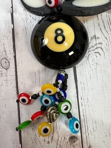 Billard Pool Kugel HALSKETTE verschiedene Farben Zahlen handgemacht Retro Statement - Bild 1 von 108