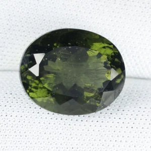 5.49 ct RAREST DEEP OLIVE GREEN NATURAL TEKTITE MOLDAVITE See Vdo 3877 SPL - Picture 1 of 2
