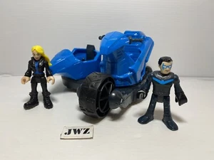 Imaginext Black Canary Nightwing  Transforming Cycle With Two Figures Vehicle - Picture 1 of 12