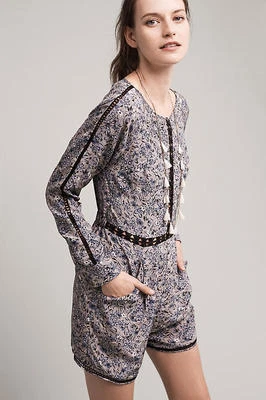 NOVO Romper de Renda Anthropologie Floral Hettie por Ranna Gill Tamanho XL (Orig.$158) - Imagem 1 de 3