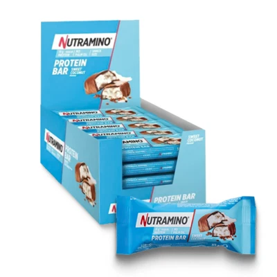 Nutramino Sweet Coconut High Protein Bar Snack (20 x 35g) Best Bef August 2024