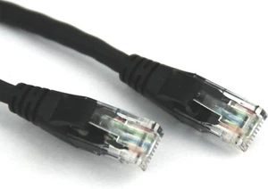 VCOM NP511-7-BLACK - Patch cable - RJ-45 (M) to RJ-45 (M) - 7 ft - UTP - CAT 5e - Picture 1 of 2