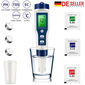 Digital PH Wert+TDS-EC Wasser Messgerät Tester Meter Aquarium Pool Prüfer PH0~14 - Bild 1 von 12