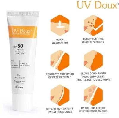Brinton UV Doux Silicone Sunscreen Gel - SPF 50 PA+++ (50 g)