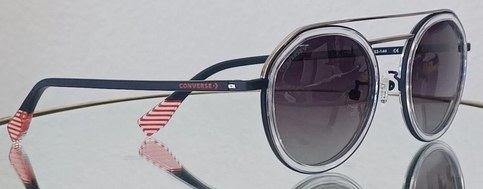 Gafas de sol CONVERSE SC0193 CRISTAL NEGRO Nuevas 51-22-140 Polarizadas degradadas GRIS Foto 1 de 4