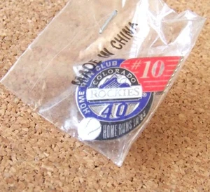 40 Home Run Club pin Colorado Rockies Dante Bichette #10 Home Runs in '95 - Picture 1 of 3
