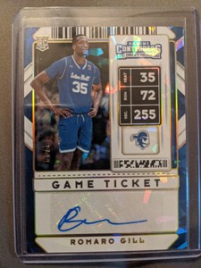 Romaro Gill 2020-21 Contenders Cracked Iced 7-footer/23