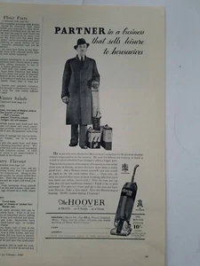 1938 Hoover vacuum cleaner sweeper salesman Overcoat vintage ad - Picture 1 of 1