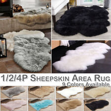 Thick Fluffy Sheepskin Rugs Soft Faux Fur Shaggy Area Rug Room Floor Mats Large