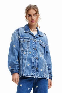 Desigual Aramis Blumenmuster Gänseblümchen Stickjacke 23SWED60 5053 - Bild 1 von 5