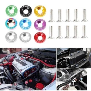 10 pz bulloni piastra esagonale modificati per auto M6 JDM chiusure viti paraurti motore parafango - Foto 1 di 13