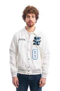 COLLEGE HERREN SWEATSHIRT JACKE RICHMOND X UMP24099GB HB WEISS ORIGINAL PE 2024 - Bild 1 von 6