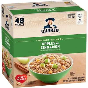 Paquetes individuales Quaker de avena instantánea manzanas y canela 48 quilates - Imagen 1 de 2