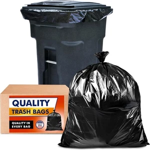 Veska 95-96 Gallon Trash Bags Heavy Duty, 1 Count (Pack of 25), Black  - Picture 1 of 9