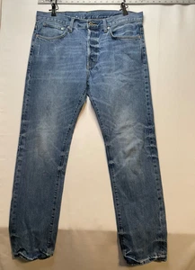 H&M & Denim Vaqueros Hombre 34 x 32 Botón Mosca Recto Regular Azul - Imagen 1 de 13