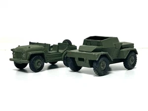 Dinky Toys 673 Scout Car And 674 Austin Champ Jeep Diecast Vintage Toy Bundle - Picture 1 of 10