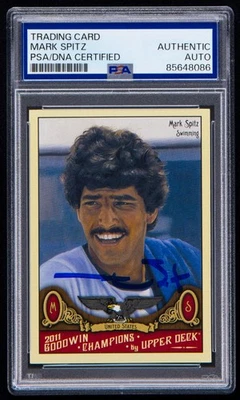 Tarjeta Goodwin Champions 2011 Upper Deck firmada por Mark Spitz #142 (PSA) EE. UU. Nadador Foto 1 de 2