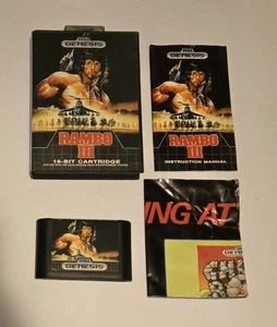 Rambo III 3 Sega Genesis Completo En Caja En Caja Con Póster Probado Auténtico - Imagen 1 de 9