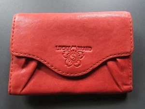 Lucky Brand Flap Wallet Italian Leather Dark Orange Vintage New $98 - Picture 1 of 19