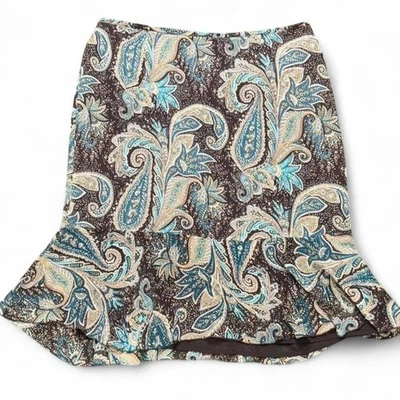 Blue and brown paisley fairy midi skirt - Image 1 of 4