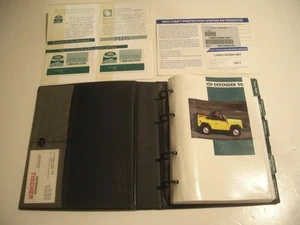 Land Rover Defender 90 originales 1994/1995 manual del propietario conjunto/tarjetas de recuperación de carretera - Imagen 1 de 24