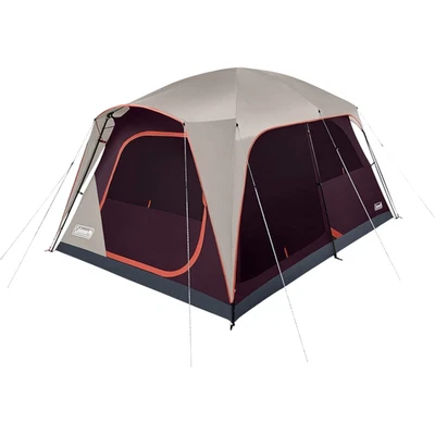 Tienda de campaña Coleman Skylodge para 8 personas resistente a la intemperie con mosca de lluvia, púrpura Foto 1 de 3