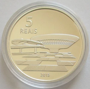 Brasilien 5 Reais Olympiade 2015 Rio de Janeiro Museu de Arte Moderna Silber - Bild 1 von 2