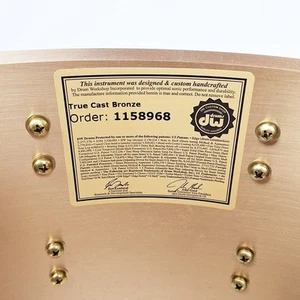 DW True-Cast Snare Drum 14x6.5 Sand Cast Machined Bell Used - Picture 1 of 11