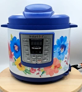 Pioneer Woman Insta Pot Ip-Lux Multi 6 Quart fornello Wildflower blu superiore e inferiore - Foto 1 di 18