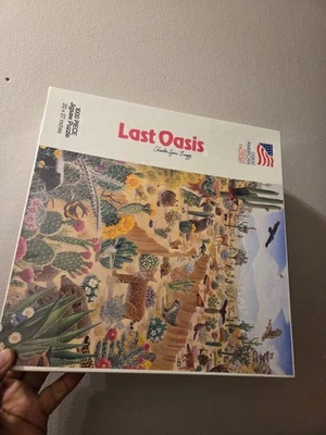 Vintage Great American Puzzle Factory Last Oasis 1000 PC Jigsaw Puzzle 20"X27" - Image 1 of 2