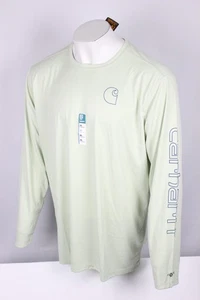 Carhartt Men's Force Sun Shirt Long Defender Lightweight Relaxed 2XL Green GF3 - Picture 1 of 3