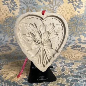 Borsa marrone Cookie Art - stampo per biscotti in argilla - bouquet a cuore - nuovo con etichette 1989 - cottura vintage - Foto 1 di 3