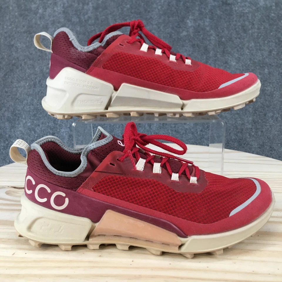 ECCO Zapatos Mujer 7-7.5 Biom 2.1 X Zapatillas Deportivas Country Rojo Granate Con Cordones Foto 1 de 4