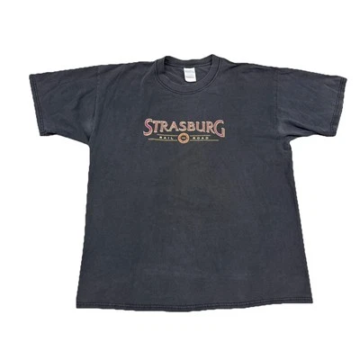 Camiseta De Colección Y2K Strasburg Rail Road Gráfica Talla XL Modelo Trenes Foto 1 de 4