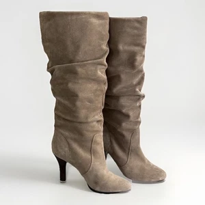 Sofft Belfast High Heel Gr. 7,5 Taupe Wildleder Slouch Knie Stiefel ECU  - Bild 1 von 18