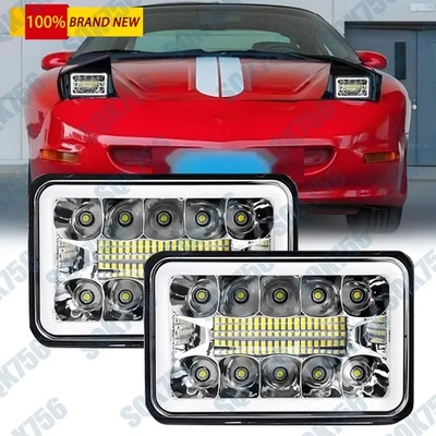 2x Faros LED de haz alto/bajo aptos para Pontiac Firebird 1991-1997 Trans Sport 4x6" Foto 1 de 4