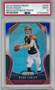 PSA 9 2019 Panini Prizm Ryan Finley Red White Blue Prizm Refractor Rookie Card - Bild 1 von 1