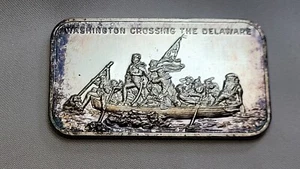 Vintage 1973 United States Coinage Corp 1 Unze Silberbarren Washington / Delaware - Bild 1 von 2