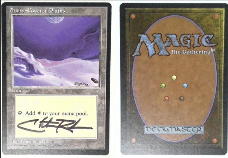 1x  V1098: Snow-Covered Plains: LP: Ice Age: Signed/Autographed: Christopher Rus - Image 1 of 1