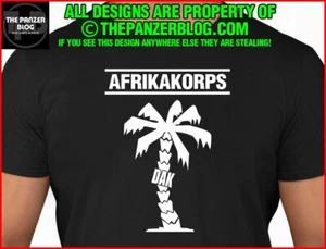DAK Palm Tree T-Shirt WWII German Army Afrikakorps Version 2 - Picture 1 of 49