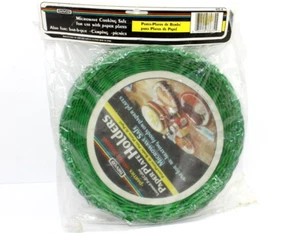 De colección Nevco 4 piezas mimbre de ratán soporte para platos de papel lacado fiestas cocina verde - Imagen 1 de 5