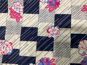 Tela de coser material de acolchado 2 yardas 28" cuadros floral 58" ancho MM Fab T3 - Imagen 1 de 4